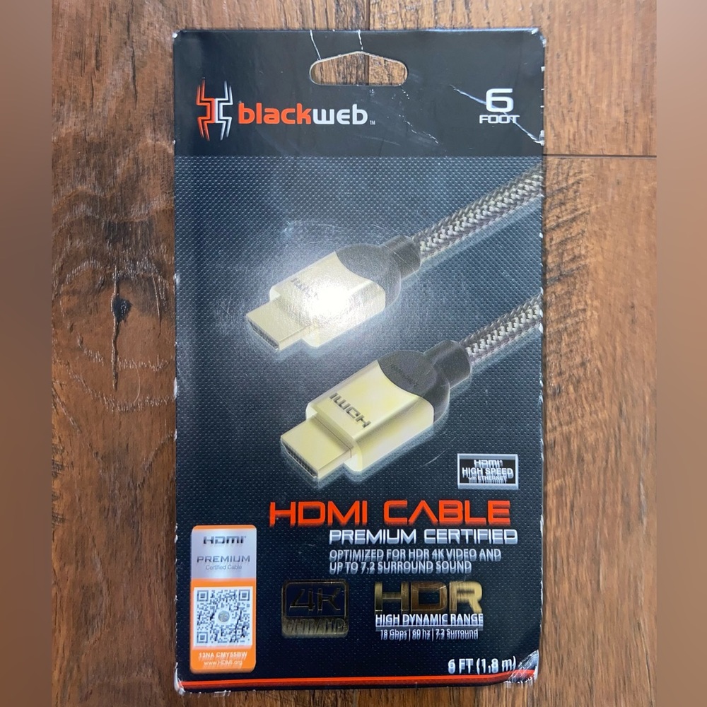 Black Web HDMI Cable